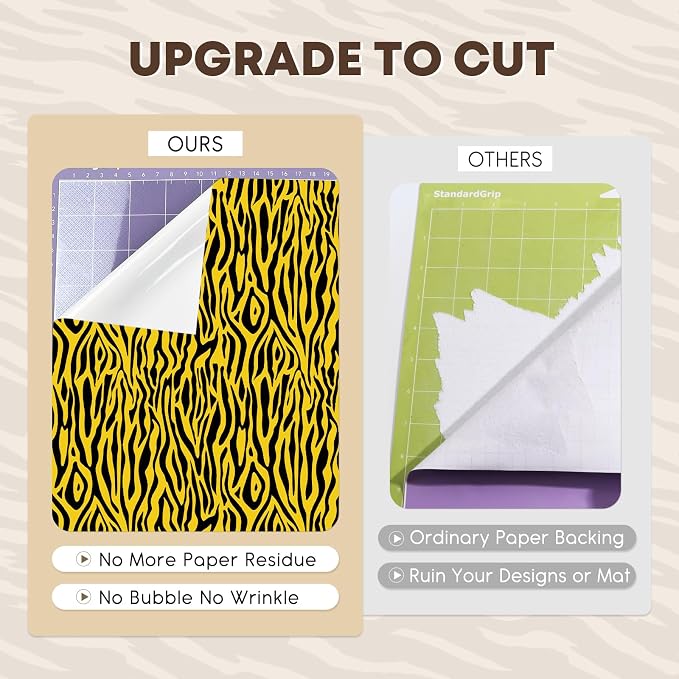Tintnut Leopard Permanent Vinyl Tiger Pattern Adhesive Vinyl 8 Pcs 12x10 | - Image 4