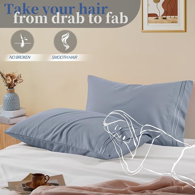 Vonty 2 Pack King Pillow Cases - Image 5