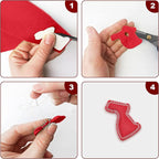 20PCS Red Felt Fabric Sheets - Image 5