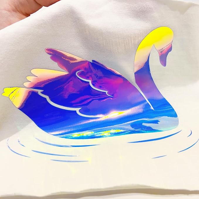 Holographic Heat Transfer Vinyl 10.5IN x 6FT Rainbow HTV Iron on Vinyl - Image 3