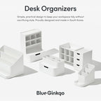 BLUE GINKGO Portable Desk Organizer – Compact 3 Compartment, Half-drawer - Image 6