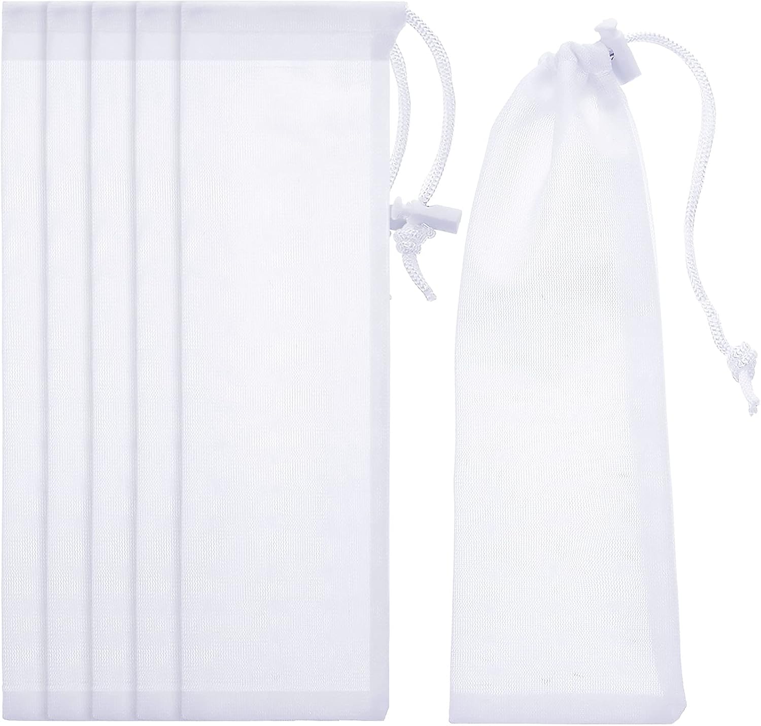 Lint Traps Catcher for Washing Machine Nylon Mesh Lint Traps for Home Laundry Washing Machine Drain Systems Discharge Hoses Filter, 9.4 x 3.1 Inch (6 Pieces)