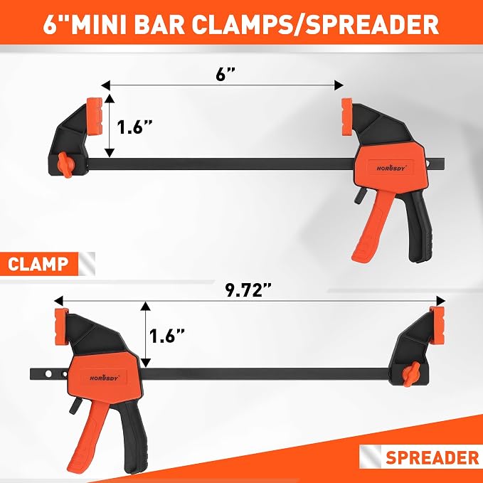 HORUSDY 8-Pack Bar Clamp Set, Spring Clamp - Image 4