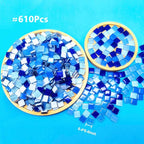 500G/ 1.1LB Bulk Crystal Mosaic Tiles - Image 2