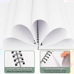 FIXSMITH 9"X12" Green Sketch Book, 100 Sheets Spiral Sketchbook, Acid Free - Image 4