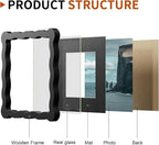 6x6 Wavy Picture Frame With Mat - Image 4