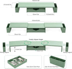 Spacrea Metal Desk Organizers and Accessories, Dual Monitor Stand Riser - Image 5