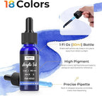 Nicpro 18 Colors Acrylic Ink for Artists, 1-oz Bottle - Image 4