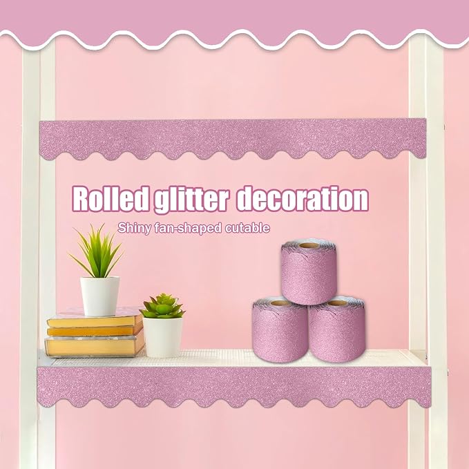 70Ft Shine Bulletin Board Borders，Scalloped Poster Boards Decorations Trim - Image 7