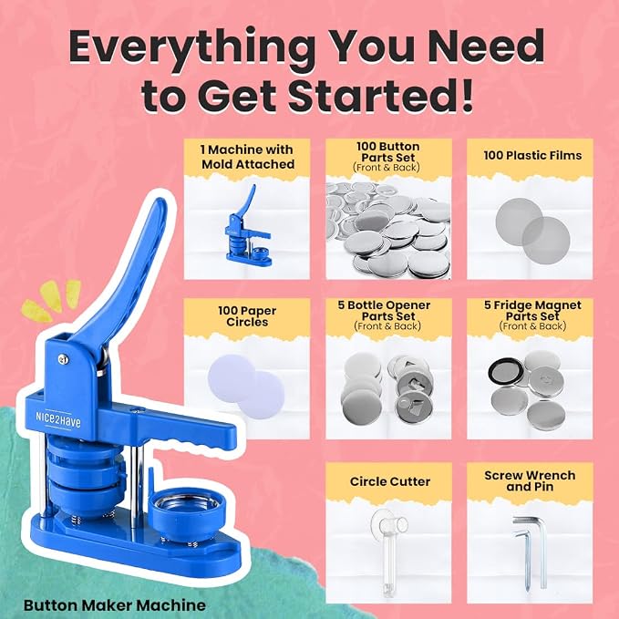 Button Maker Machine 2.25 Inch Pin Maker Kit - Image 3