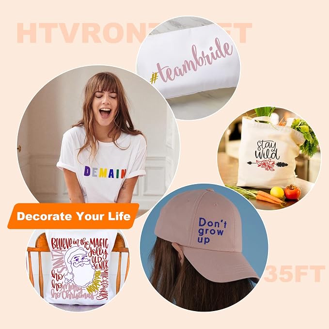 HTVRONT HTV Vinyl Rolls Heat Transfer Vinyl - Image 6