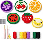 Punch Needle Coaster Kit for Adults Beginners, Easy Punch Embroidery Starter Set by PunchBloom