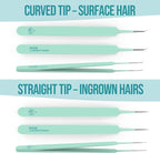 Base Labs Ingrown Hair Tweezers Set – 2 Pack Precision Tweezers - Image 6