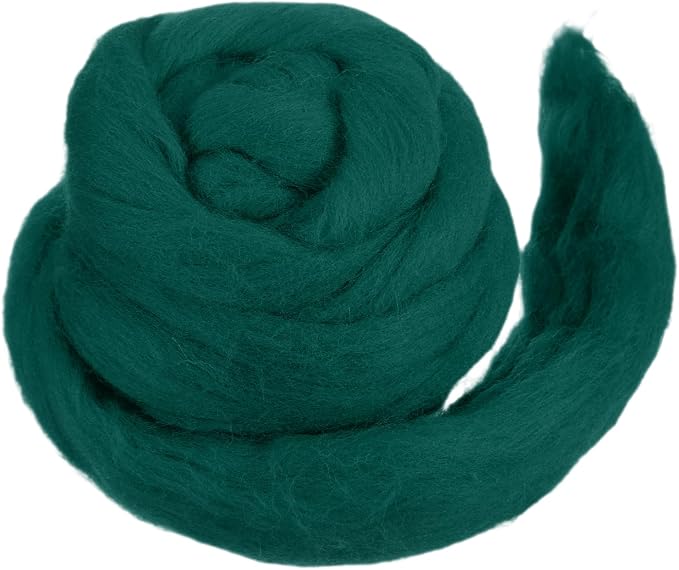MECCANIXITY Wool Roving Yarn Soft Felting Wool 50g/1.76oz Pure Chunky Roving by MECCANIXITY