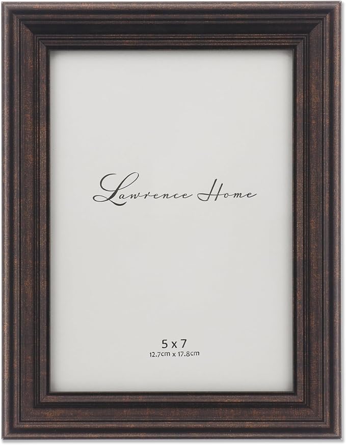 Lawrence Frames 535557 Bronze 5x7 Classic Detailed Oil Rubbed Picture Frame by LawrenceFrames