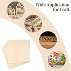 Balsa Wood, Plywood Sheet, Unfinished Basswood Blanks, 12×18×1/8 in, Paint; - Image 7