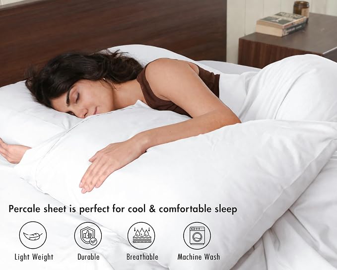RUVANTI 100% Cotton Sheets – Twin XL Size Percale Bedding, Cooling & Breathable - Image 3
