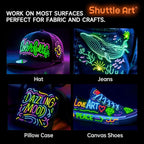 Shuttle Art Glow in the Dark Paint, 26 Colors 3D Fabric Paint - Image 7