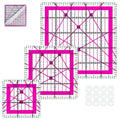 Quilting Rulers, 3 Quilting Square Ruler Quilting Templates, Quilting Rulers by ZICALSO