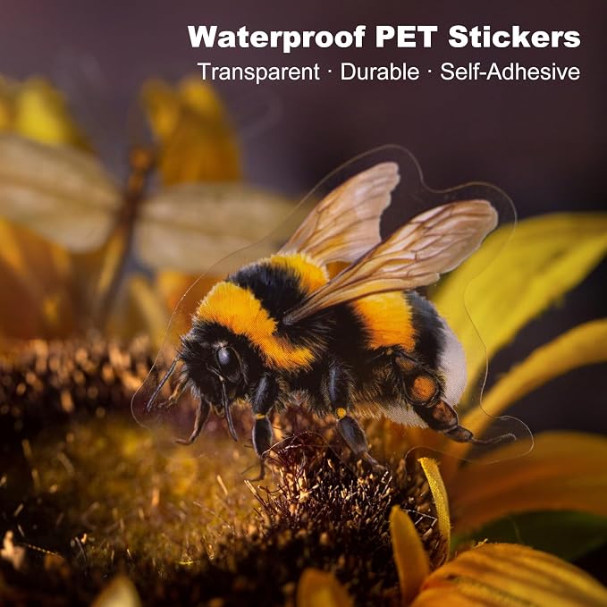 100PCS Insect Specimen PET Stickers – Bug-Themed Waterproof Decals Featuring - Image 4