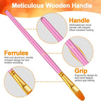 Paint Brushes Set, 24 Pack 240 Pcs Round-Pointed Tip Paintbrushes Nylon Hair - Image 3