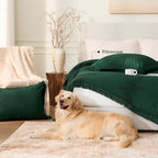 Andency Comforter Set Oversized King Dark Green 120x120, 3 Pieces Boho Fall - Image 5