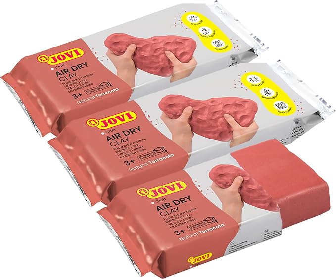 Jovi - Air Dry Clay, 3 x 1.1 lb, Terracotta Color, Total of 3.3 lb | Pottery - Image 3