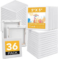 ESRICH Small Canvas Pack of 36, 5x5In Blank Canvases by ESRICH