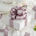 HUIHUANG Lilac Satin Wired Ribbon 1-1/2 inch Dusty Purple Wire Edge Ribbon - Image 3