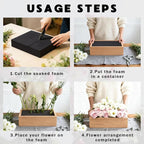 Prashent 3 Pcs Black Floral Foam Blocks - Image 3