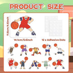 OBUSATT 60 Pcs Basketball Player Theme Cutouts Basketball Bulletin Board - Image 2