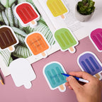 MixTeach 48 Pieces Ice Cream Cutouts Ice Pops Paper Cutouts Summer Bulletin - Image 4