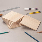 Wooden Blocks for Crafts, 6″ X 6″ Wood Blocks Squares for Crafts1/4″ Thick - Image 2