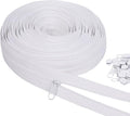 MiniRed 10Yards White Nylon Coil Zipper by the Yards, #3 Bulk Zippers by MiniRed