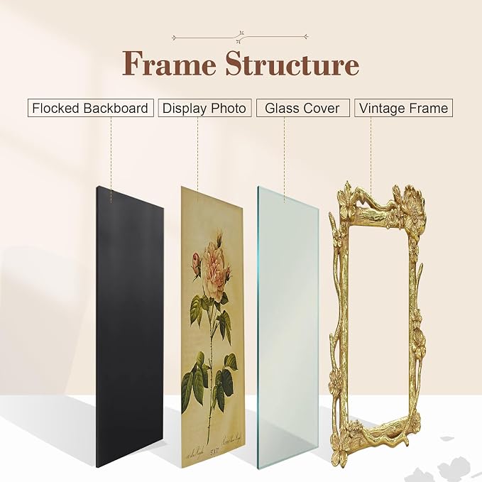4x6 Vintage Picture Frame, Victorian Retro Decorative Photo Frames - Image 4
