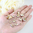 Dowarm Sew on Rhinestones 104 PCS Mixed Shapes Glass Sew on Crystals - Image 2