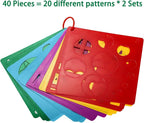 Peohud 40 Pieces Geometric Shaped Stencils, Simple Drawing Chalk Stencils - Image 4