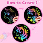 ZMLM Scratch Paper Art-Crafts Gift: 2 Pack Rainbow Notebooks Supplies Toys - Image 3