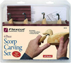 Flexcut Wood Carving Tools | Left-Handed Scorp Set of 4 Scorp Gouges | Includes - Image 2