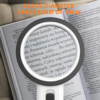 AIXPI Magnifying Glass with Light, Double-Layer Glass Lens Handheld Large - Image 5