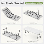 Folding Table 2 Pack, 8 FT Foldable Plastic Table - Image 7