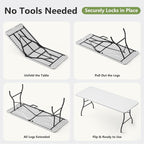 Folding Table 2 Pack, 5 FT Foldable Plastic Table - Image 7