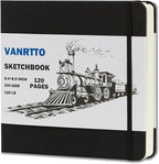 Vanrtto Hardcover Sketch Book, Square Mixed Media Sketchbook 8x8 Inch | by YOURHAPPYTIMECOMPANION