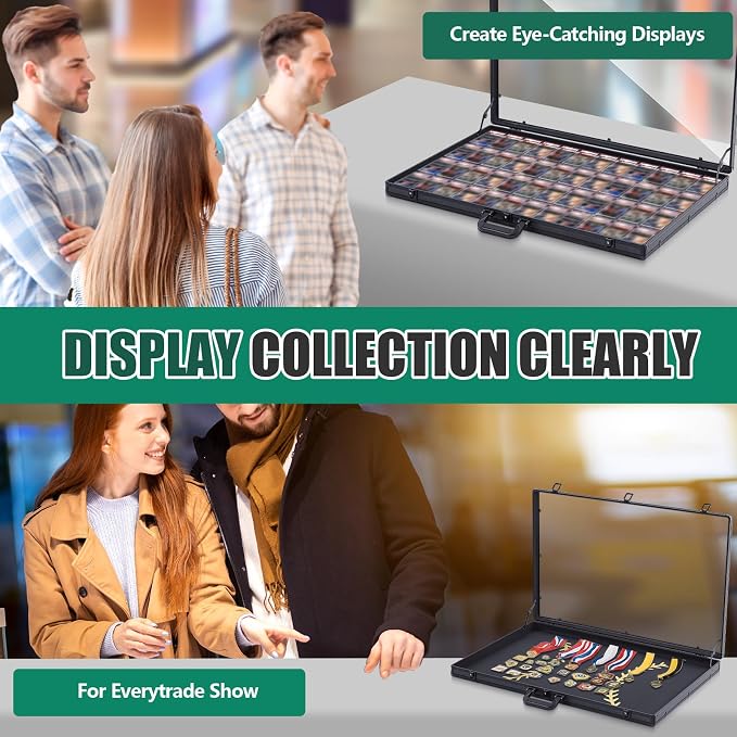 Trade Show Display Case Table Top Portable Aluminum Sports Card Display Case - Image 5