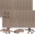 12 Pcs Walnut Unfinished Wood Craft, School DIY Projects, CNC Cutting, Wood by Vemkyrio