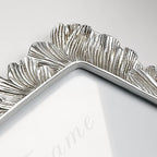 Cuspin Silver Picture Frame 3.5x5 Small Frame, Vintage Silver Palm Leaves - Image 4