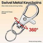 LEOBRO 100PCS Lobster Claw Clasps and Key Rings, Keychain Making kit, Keychains - Image 6