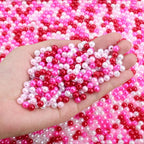 DUQGUHO 6mm Valentines Beads for Bracelet, Valentines Day Plastic Pearls for by DUQGUHO