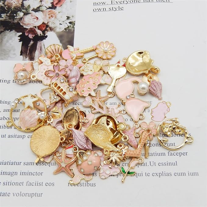 30pcs Mixed Enamel Charms Pendants - Image 5