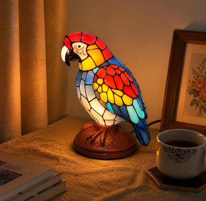 Eastyle Colorful Parrot Lamp, Resin Bird Decor Light by Unknown